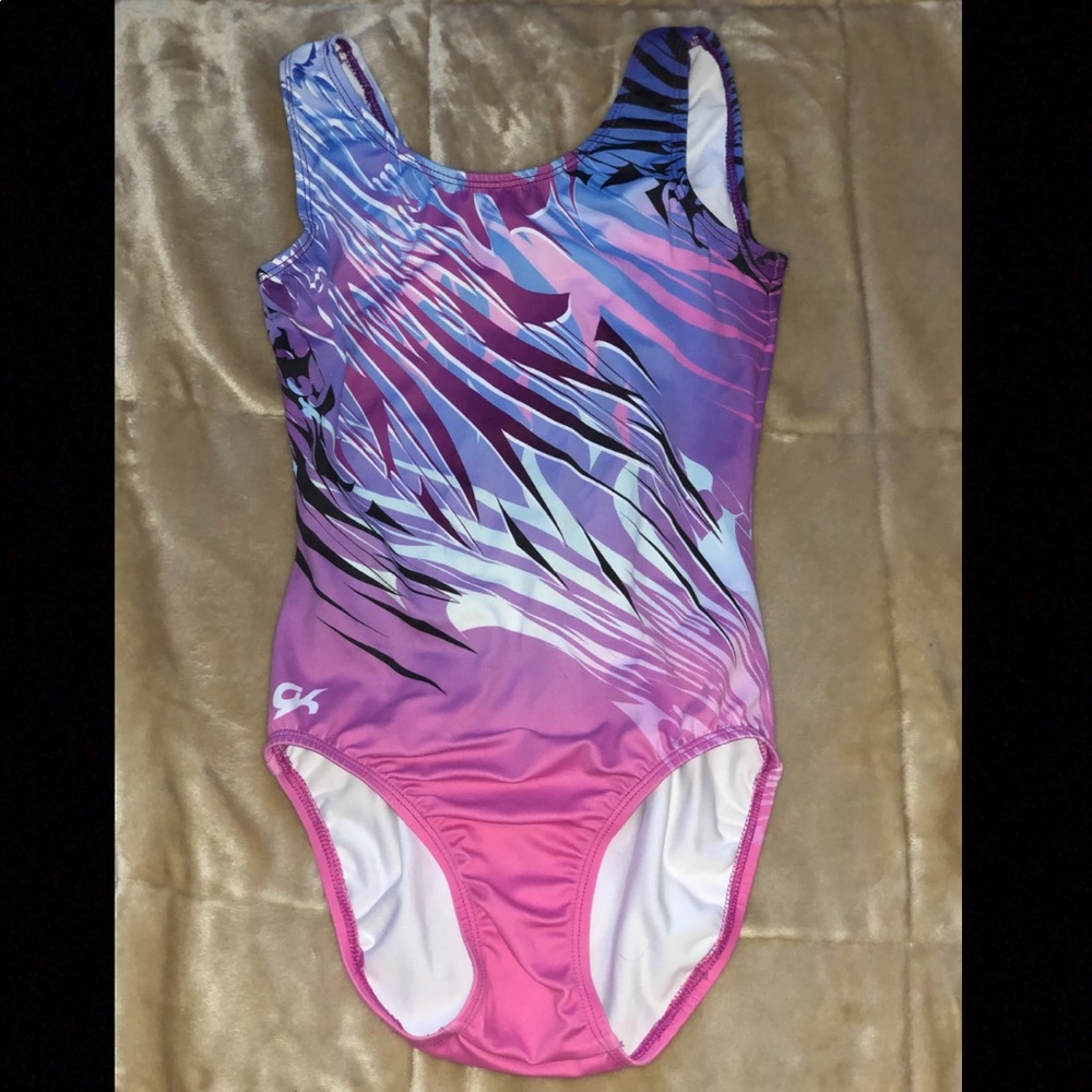 GK purple and blue leotard!